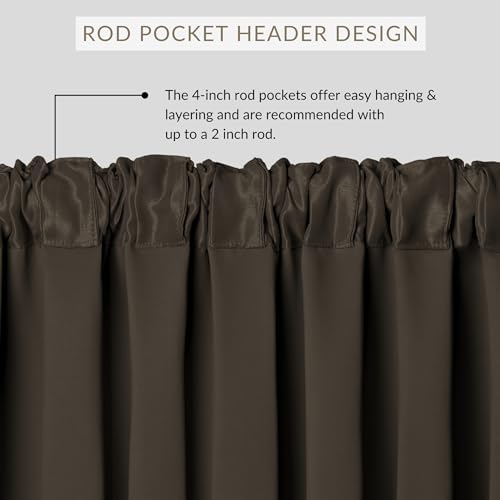 All Seasons Waterfall Window Valance, Chocolate - 52" W x 36" L - color: Chocolate