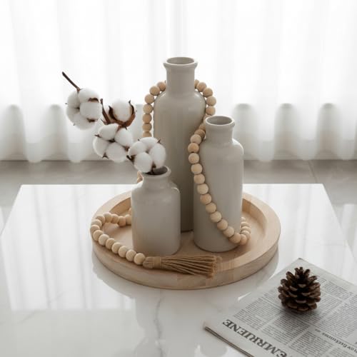 5 Pcs Coffee Table Decor Set, Wood White - color: Wood White