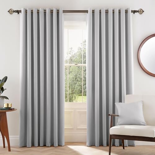 KAMANINA 1 Inch Curtain Rods for Windows 72 to 144 Inch, Bronze Drapery Rod - color: Bronze, size: 72-144"
