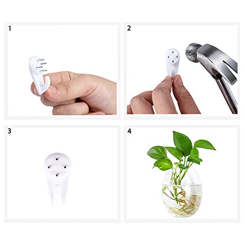 Kingbuy Egg Shaped for Propagating Hydroponic Plants 4 Pack Wall Planter - color: Ellipse Shape
