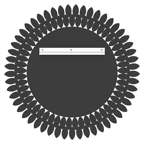 Kelly Miller 26" Jeweled Luxury Round Decorative Wall Mirror - size: 26"L x 26"W