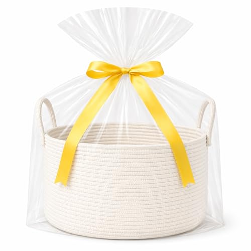 Extra Large Gift Basket Empty to Fill for Shower Gifting, White - color: White, size: Large