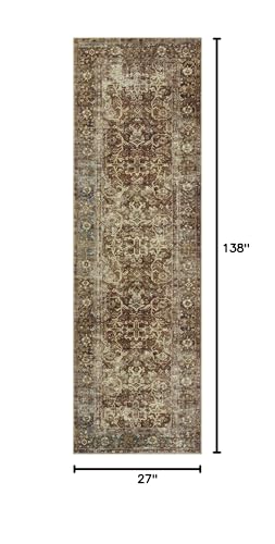 Loloi Magnolia Home Sinclair Rust/Lagoon 2'-3" x 11'-6" Runner Rug - color: Rust / Lagoon, size: 2'3" x 11'6" (Rectangular)