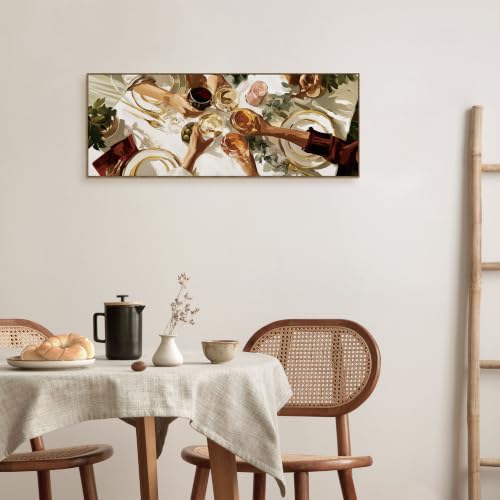 TLESKE Kitchen Home Bar Dining Room Cheers Large Wall Art Decor 15x40 - color: dining