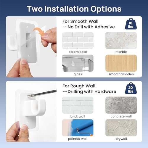 ENJOYBASICS 2 Pack 28-60" No Drill Curtain Rods, Renter Friendly, White - color: White, size: 27-65"