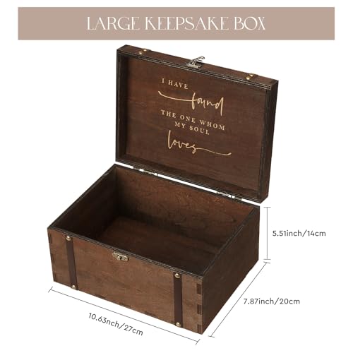 AW BRIDAL Large Mr and Mrs Wedding Keepsake Memory Box, Bridal Shower Gifts - color: Large Mr & Mrs