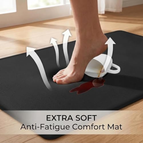 Kitchen Floor Mat 36x20in Waterproof Anti-Fatigue Kitchen Mats - color: Spilled Coffee