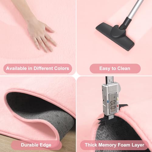 Amearea Modern Washable Runner Rugs, 2x4 Feet Pink Bedroom Runner Rug - color: Pink, size: 2' x 4' (Runner)