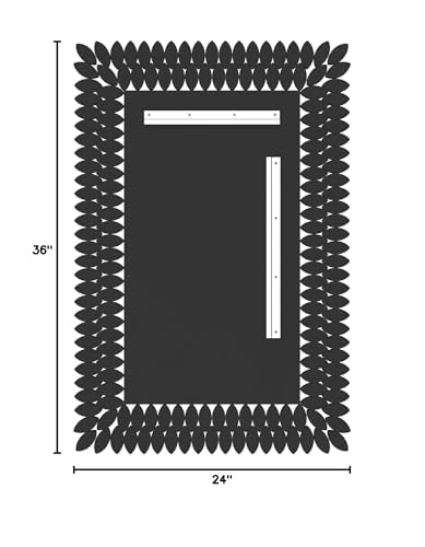 Kelly Miller 24"x36" Jeweled Luxury Rectangle Decorative Wall Mirror - size: 36"L x 24"W