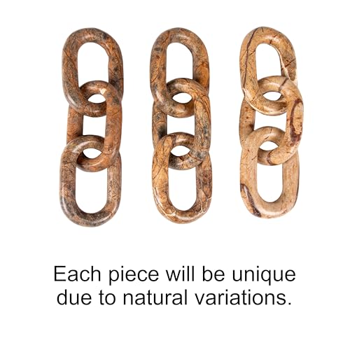 Bloomingville Decorative Marble Chain, Variegated Brown Tones - color: Brown