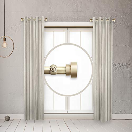 1 inch Side Curtain Rod 12-20 inch (Set of 2) - Gold - color: Gold