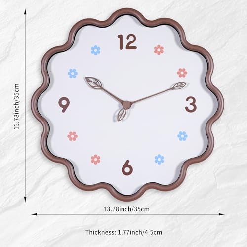 Wall Clock, Modern 14 Inch, Chocolate