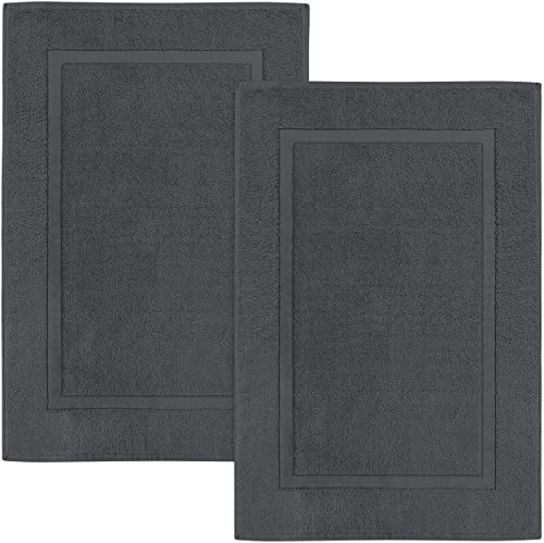 Utopia Towels Cotton Bath Mat, 21x34 in, 2 Pack, Grey - color: Grey, size: 2 Bath Mats