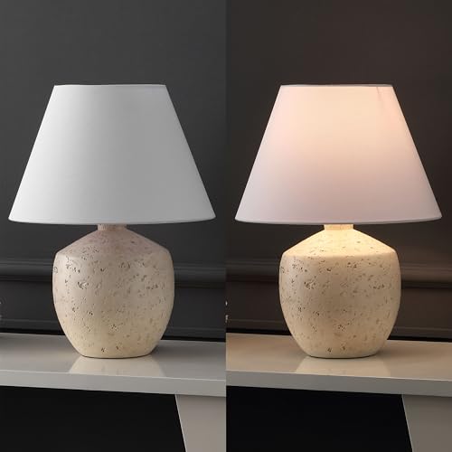 JONATHAN Y Myron 18" Concrete Effect Table Lamp, Cream, Set of 2 - color: Cream