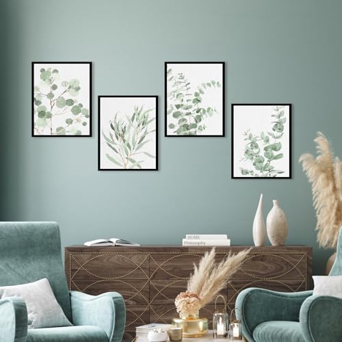 Botanical Prints Wall Art Framed, Sage Green, Plant Pictures, 8"x10"x4 - color: Sage Green, size: 8"x10"x4