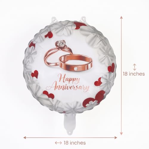 10PCS Happy Anniversary Party Balloons Decorations