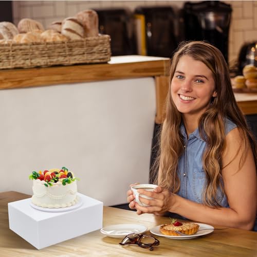 Leinuosen 7 Pcs Large Acrylic Buffet Risers, 6-12" Rectangle, White - color: White, size: 6" to 12", style: Rectangle