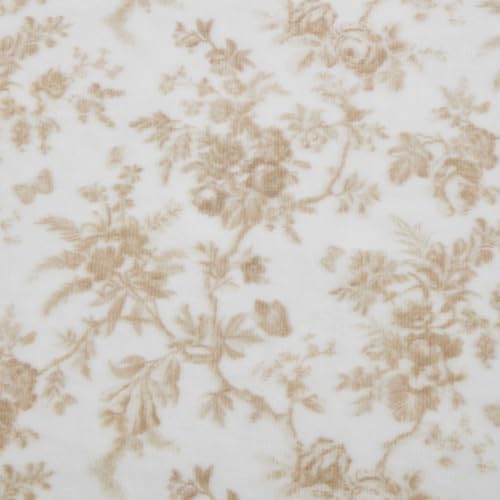 Laura Ashley - Soft Reversible Throw Blanket for Bed & Couch, 50 x 70 - color: Walled Garden Brown