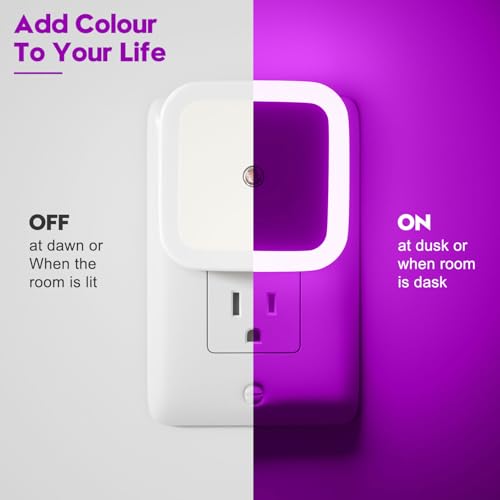 Sujeet Night Light, Night Lights Plug into Wall 8-Pack, Nightlight Plug in Night Light, Dusk to Dawn Night Lamp Led (Pink) - color: Pink