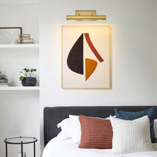 Art Picture Wall Sconce,Linear Artwork Display Wall Lights - color: Gold, size: 18"-3 Bulbs