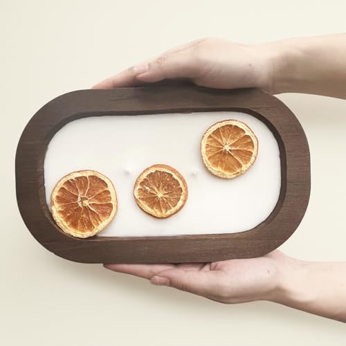 Wooden Dough Bowl 4 Pack Handmade Decorative Bowls for Candle Making