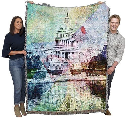 Pure Country Weavers Town 250 Blanket - Gift America 250th Anniversary Tapestry Throw Woven from Cotton - Made in The USA (50x60) - color: The State, size: 72x54