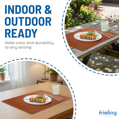 Frieling Davanti By Frieling Everyday Rectangular Placemat - Novo Cuero Brown, Set of 6 - color: Novo Cuero Brown