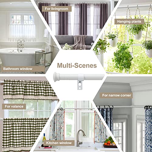 White Curtain Rods for Windows 48 to 93” - 5/8 Inch Heavy Duty Metal Curtain Rods Set - Rustic Farmhouse Drapery Rods with Brackets - Matte - color: Matte White, size: 48-93" (1 Pack)