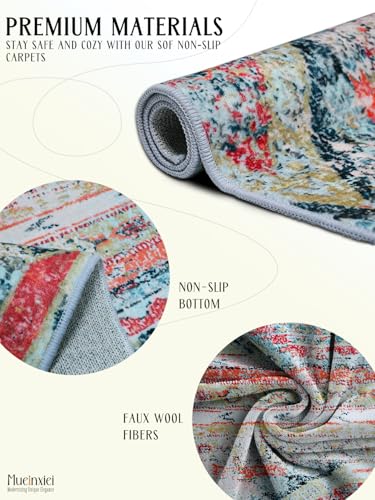 Area Rug 2x6 Hallway Runner Rugs,Non Slip Machine Washable Hallway Runner Rug Soft Bedroom Rug, Low PileLightweight Rugs for Entryway, Hallway, Kitchen and Corridor - color: Inspire Graffiti, size: 2' x 6' (Rectangular)