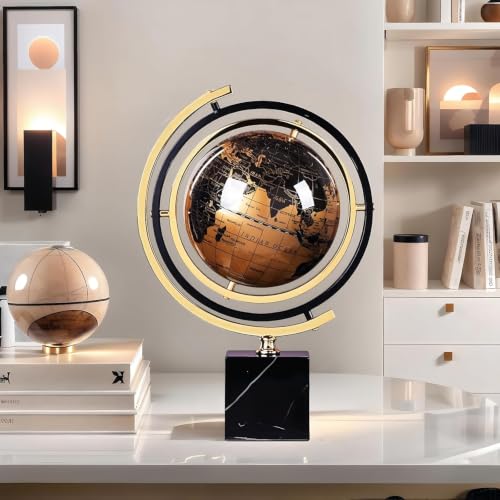 Modern Marble Sculpture, Abstract Art Inspired Tabletop Statue Decor - Minimalist Sculpture Home Decor for Living Room Shelf Desk Office - Unique Housewarming Gift, Black Solid Marble Base - color: Black