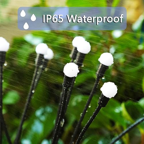 Solar Garden Lights Outdoor Waterproof, Swaying Firefly Light, Garden Decor - color: Warm White, size: 8 Pack 48 LED