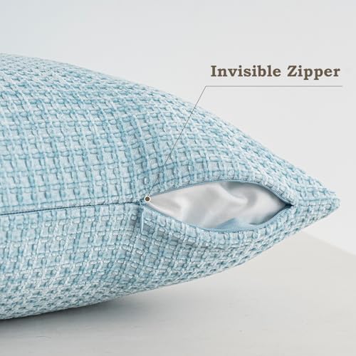 Pack of 4 Throw Pillow Covers 24x24” Boho Cushion Covers for Living Room - color: Blue Series, size: 24" x 24" (Pack of 4)