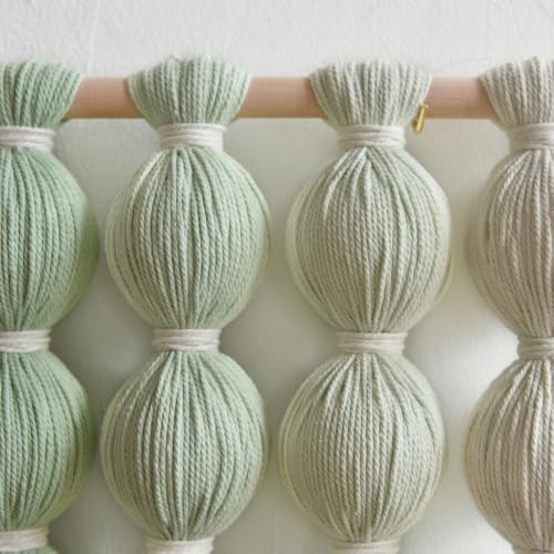 IOWER Macrame Wall Hanging Green Boho Fiber Art Wall Decor 27" W*31" L - color: Green1