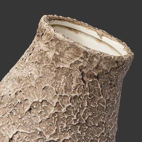Brown Ceramic Vase, Terracotta Flower Vases, 11 Inch - color: Rustic Brown, size: 11 inch