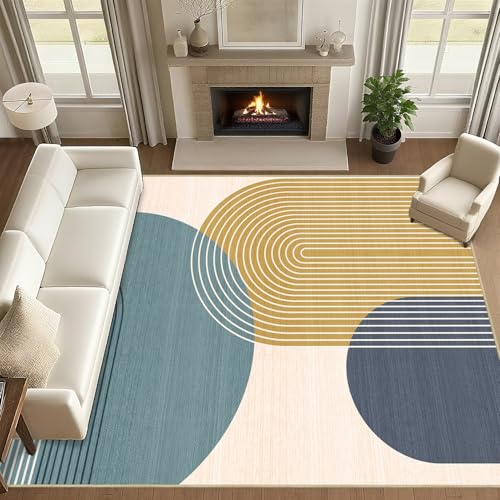 8x10 Large Area Rug for Living Room Boho Rug Bohemian Rugs,Blue - color: Blue, size: 8'x10'(Rectangular)