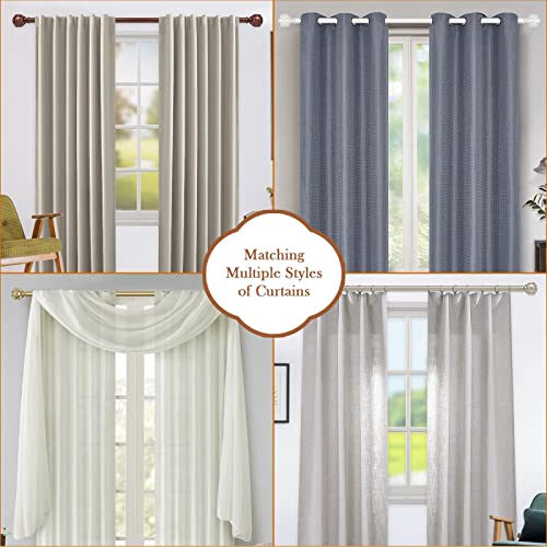 KAMANINA 1 Inch Curtain Rod 28-48 Inch, 2 Pack Black Drapery Rods - color: Black, size: 28-48"(2Pack)