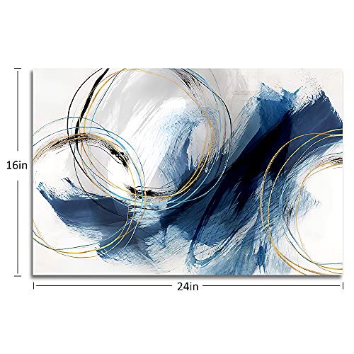 Wall Art Canvas Abstract Art Paintings Blue Fantasy Colorful Graffiti on White Background Modern Artwork Decor for Living Room Bedroom Kitchen 24x16in - color: blue, size: 24"L x 16"W