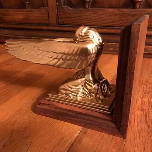 Kneeling Ark Angel Statue 2Pcs Angel Decorative Resin Figurine Praying Wings Desktop Sculpture for Indoor Movie Props 9.4inch Gold