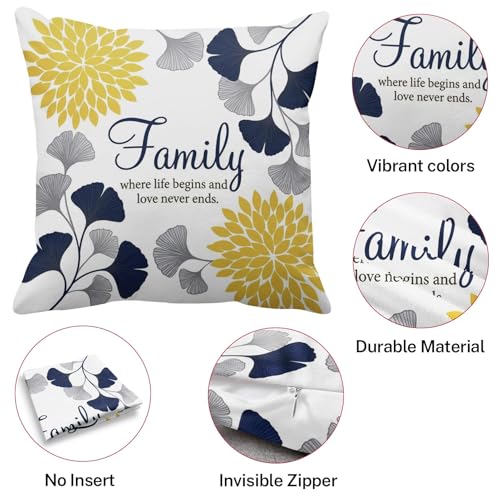 Throw Pillow Covers, Floral Sunflower, Set of 4, 18"x18" - color: Botanical Floral