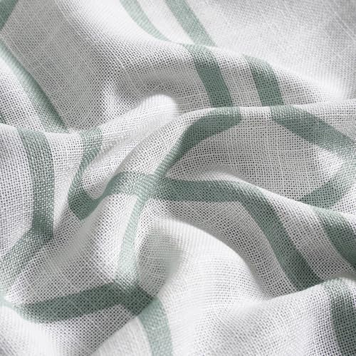 Threadmade Kaiden Geometric Room Darkening Window Curtain, Soft Blue - 52" W x 95" L - color: Soft Blue, size: 52"W x 95"L (Pack of 1)
