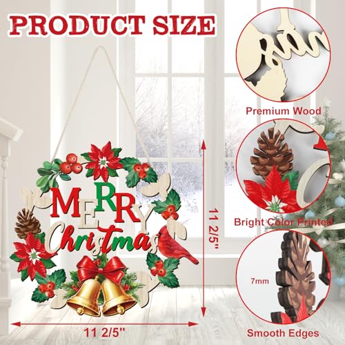 COCHIE Vintage Merry Christmas Decorations Xmas Bells Welcome Sign - style: XMAS
