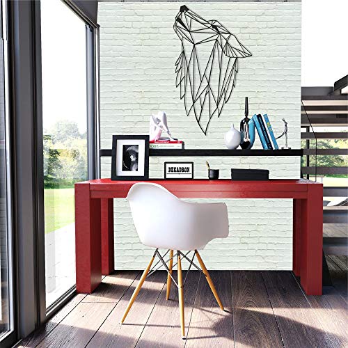 DEKADRON Metal Wall Art - Geometric Wolf - 3D Wall Silhouette Metal Wall Decor Home Office Decoration Bedroom Living Room Decor Sculpture (17" W x 29" H/46x74cm) - size: 29"L x 17"W