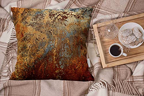 Emvency Throw Pillow Covers, 20 x 20 Inch, Rust Metal