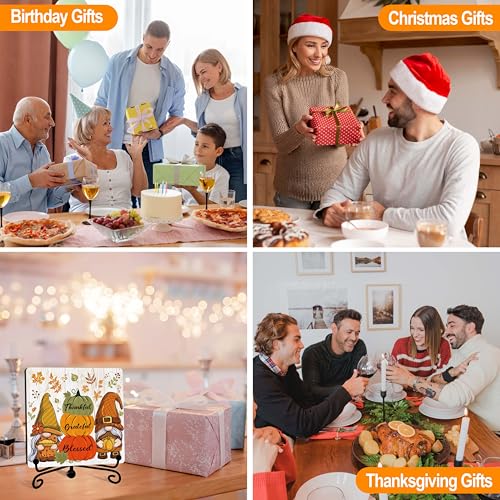 DETIHO Fall Decorations for Home, Thanksgiving Gift Centerpieces for Tables - style: THANKFUL GRATEFUL BLESSED