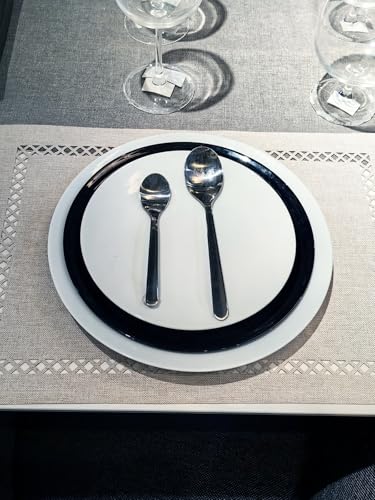 Placemats Set of 4, Set of 6 for Dining Table, Placemats with Hollow Edge Table Cloth Set, Table Mats for Dining Table 12"x18" Off-White - color: Off-white, size: 6 pcs