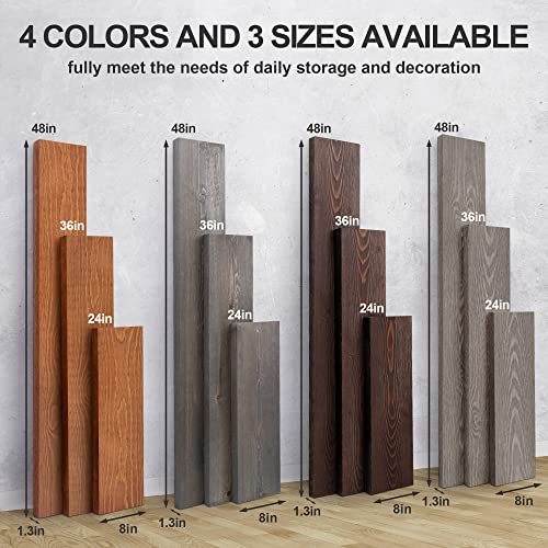 Axeman Floating Shelves for Wall - 36 Inch Grey Wood Shelves for Wall Set of 2-36W x 8D Farmhouse Floating Wood Shelves for Living Room Bedroom Laundry Room Garage Farmhouse - color: Grey Wash