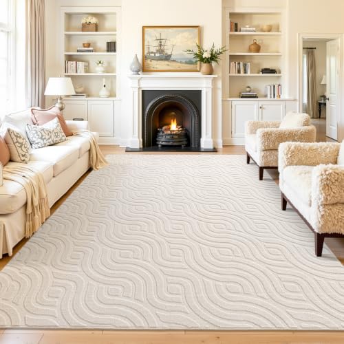 SHACOS 4x6 Soft Area Rugs Fluffy Carpet for Bedroom Living Room Beige - size: 4×6