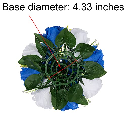 Flower Centerpieces Wedding Tables: Royal Blue & White, 2 Packs - color: Royal Blue White