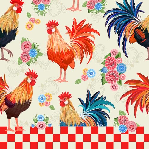 Kitchen Rugs for Floor 2 Pcs Memory Foam Padded Anti Fatigue Kitchen Mat - color: Rooster-2