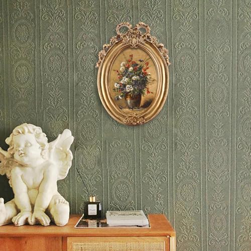 FOLKOR Framed Wall Art Decor for Kitchen Dining Room Bathroom, Vintage Still Life Flower Oil Paintings Prints with Gold Photo Frame, Floral Artwork for Home Office Library Book Shop Decoration, 4x6 - color: Bouquet of Field Flowers, size: 4x6"
